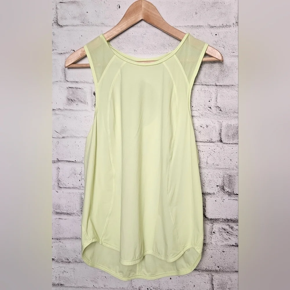Lululemon Sculpt Tank Clear Mint Size 8 Mesh Back Lightweight Run Top - Picture 3 of 11
